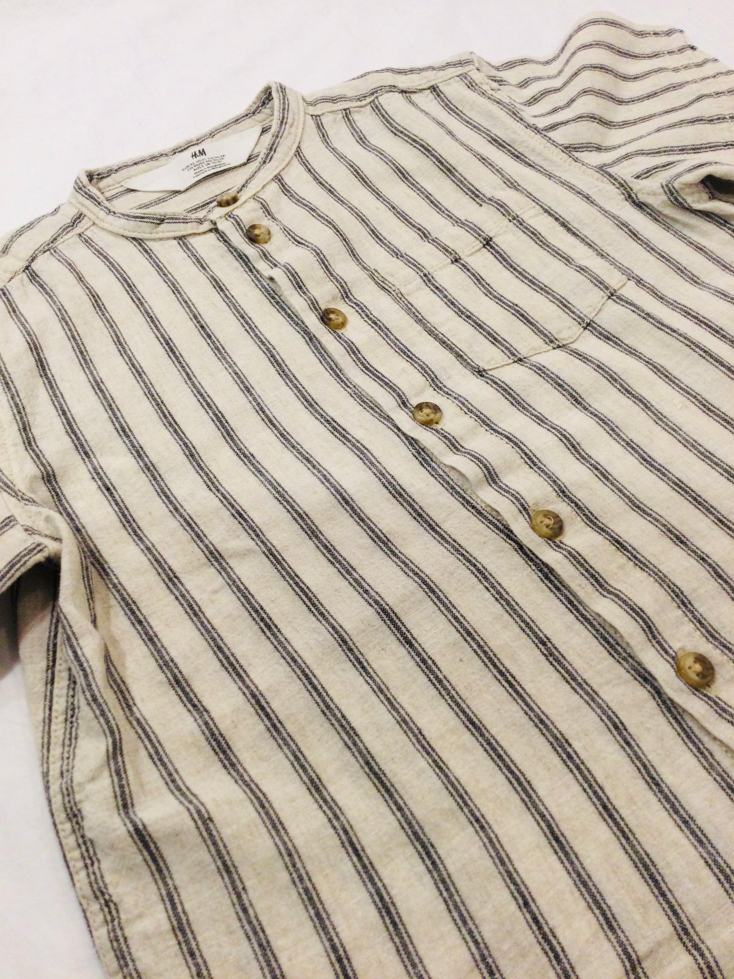 CHEMISE EN COTON À MANCHES COURTES