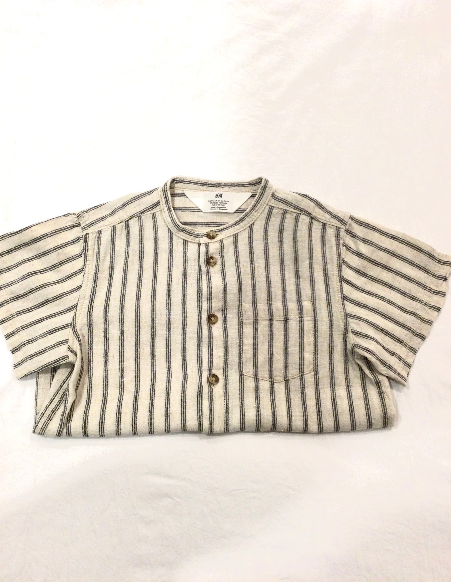 CHEMISE EN COTON À MANCHES COURTES
