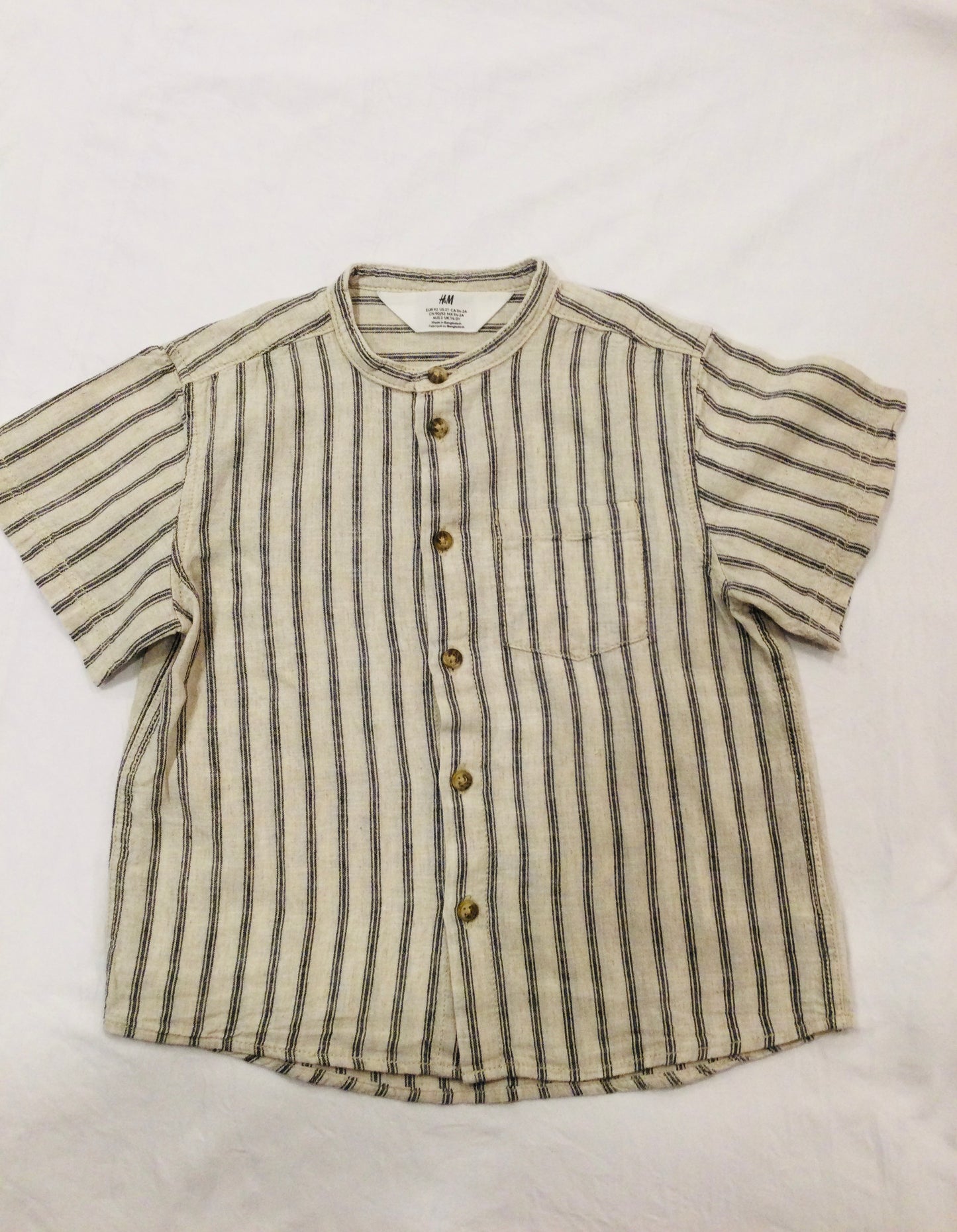CHEMISE EN COTON À MANCHES COURTES